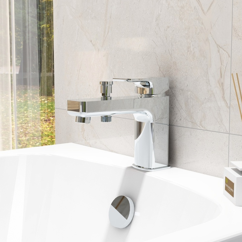 Flite Mono Bath Shower Mixer - Chrome - NotJustTaps.co.uk